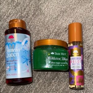 Tree Hut Trio: body oil, sugar scrub and gel body wash